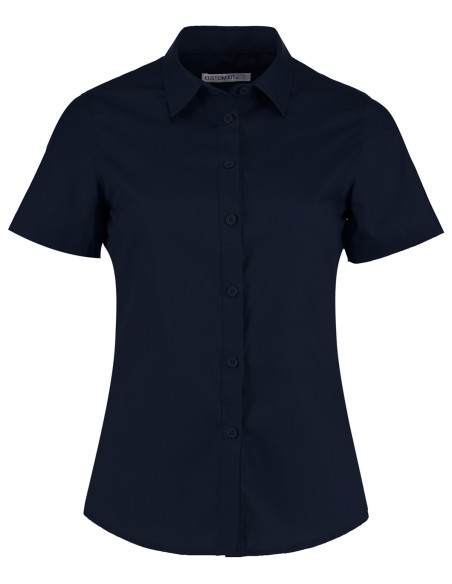 K-KK241-Womens Tailored Fit Poplin Shirt Short Sleeve
