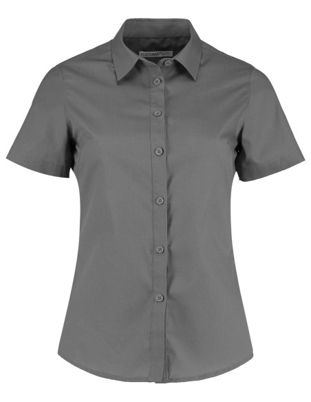 K-KK241-Womens Tailored Fit Poplin Shirt Short Sleeve