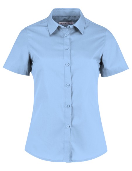 K-KK241-Womens Tailored Fit Poplin Shirt Short Sleeve