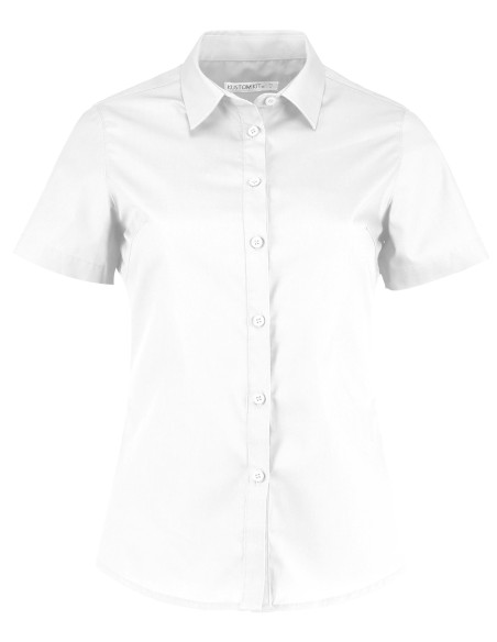 K-KK241-Womens Tailored Fit Poplin Shirt Short Sleeve