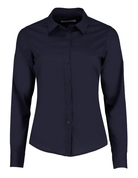 K-KK242-Womens Tailored Fit Poplin Shirt Long Sleeve