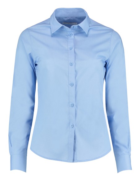 K-KK242-Womens Tailored Fit Poplin Shirt Long Sleeve
