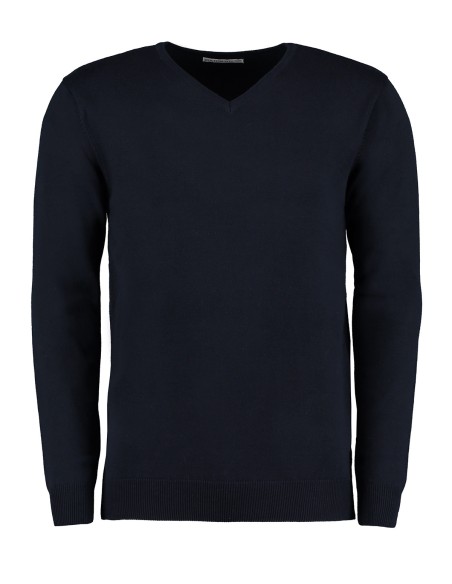 K-KK352-Regular Fit Arundel V-Neck Sweater