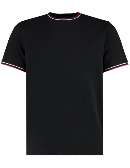 K-KK519-Fashion Fit Tipped Tee
