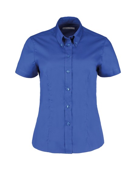 K-KK701-Womens Tailored Fit Corporate Oxford Shirt Short Sleeve