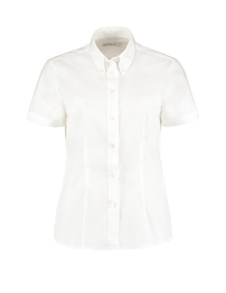 K-KK701-Womens Tailored Fit Corporate Oxford Shirt Short Sleeve