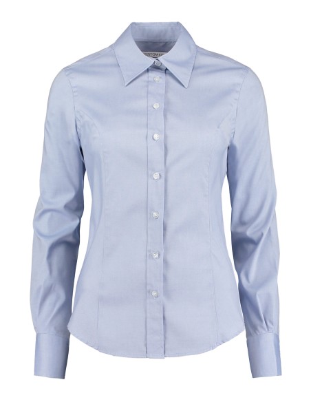 K-KK702-Womens Tailored Fit Corporate Oxford Shirt Long Sleeve