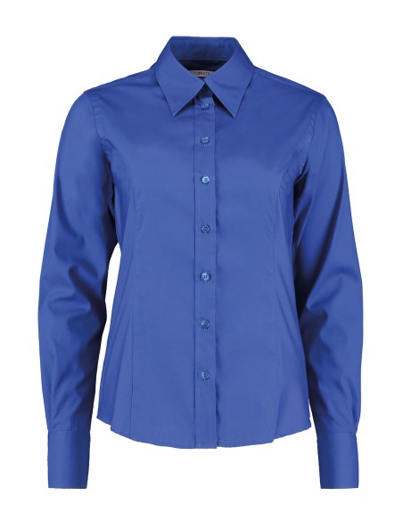 K-KK702-Womens Tailored Fit Corporate Oxford Shirt Long Sleeve