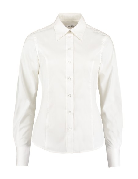K-KK702-Womens Tailored Fit Corporate Oxford Shirt Long Sleeve