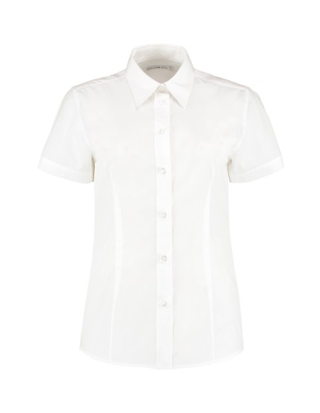 K-KK728-Womens Classic Fit Workforce Poplin Shirt Short Sleeve