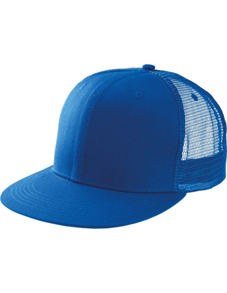 K-KP113-TRUCKER FLAT PEAK CAP - 6 PANELS