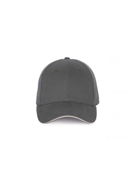 K-KP185-CAP WITH CONTRASTING SANDWICH PEAK - 6PANELS