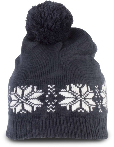 K-KP540-FAIR ISLE KNIT BEANIE