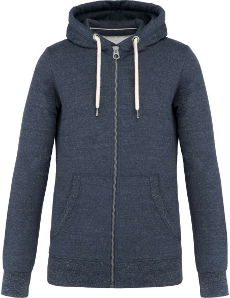 K-KV2306-MEN’S VINTAGE ZIPPED HOODED SWEATSHIRT