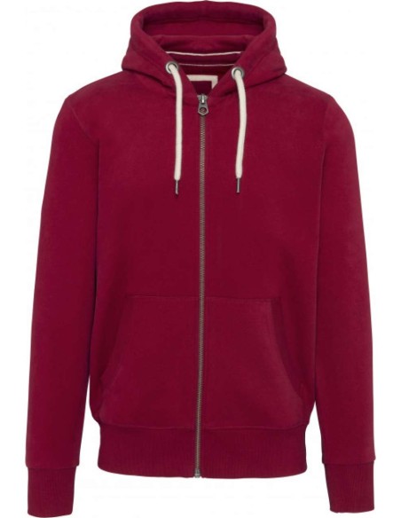 K-KV2306-MEN’S VINTAGE ZIPPED HOODED SWEATSHIRT
