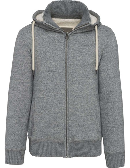K-KV2312-Veste polaire doublée en sherpa vintage
