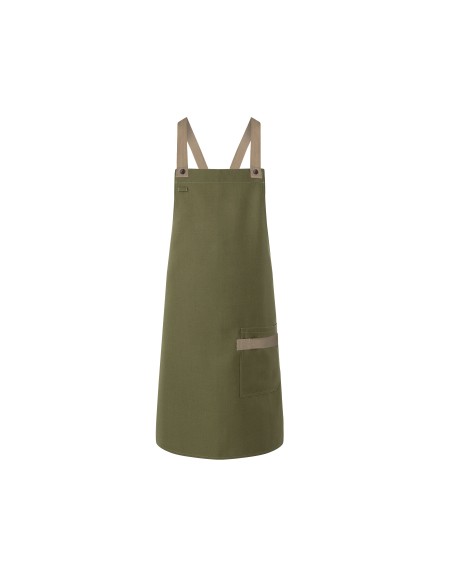 K-LS38-Bib Apron Urban-Look With Cross Straps And Pocket