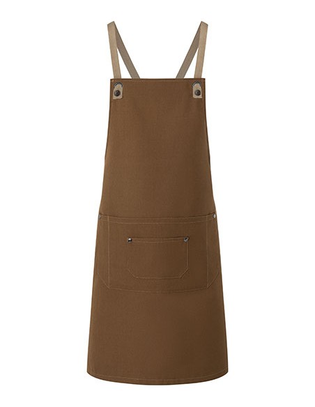 K-LS39-Bib Apron Urban-Nature With Cross Straps And Big Pocket