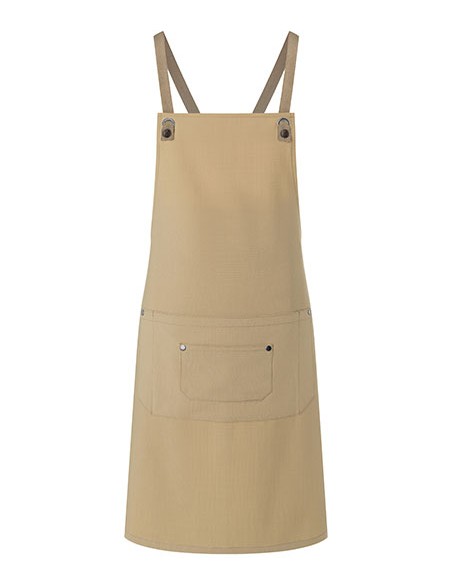 K-LS39-Bib Apron Urban-Nature With Cross Straps And Big Pocket