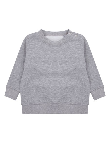 L-LW06T-Sweat-shirt à encolure ras-du-cou et à boutons-pression sur les épaules