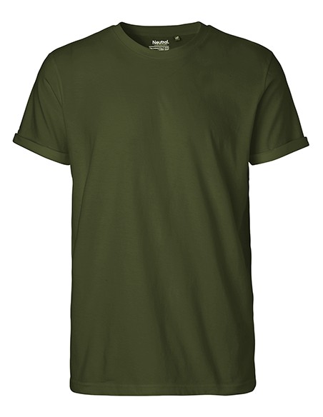 N-O60012-Mens Roll Up Sleeve T-Shirt