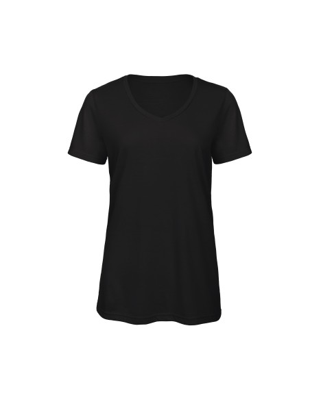 B-TW058-Womens V-Neck Triblend T-Shirt