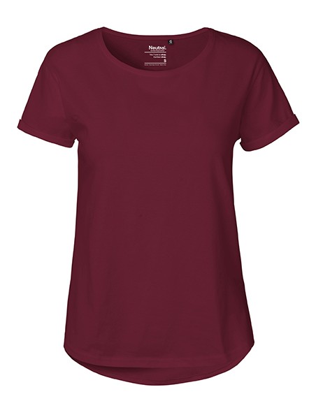 N-O80012-Ladies Roll Up Sleeve T-Shirt