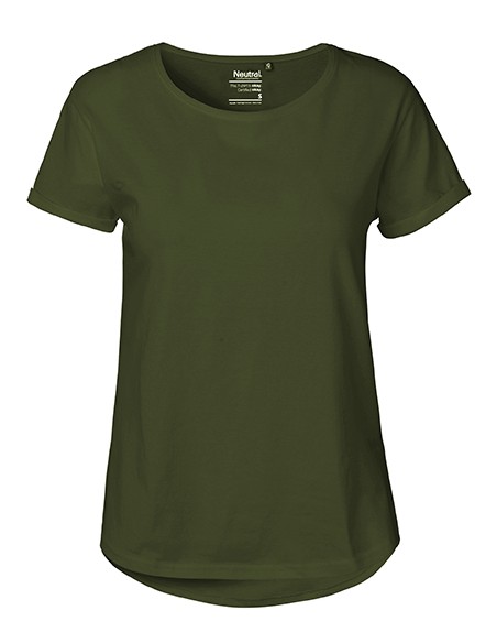 N-O80012-Ladies Roll Up Sleeve T-Shirt