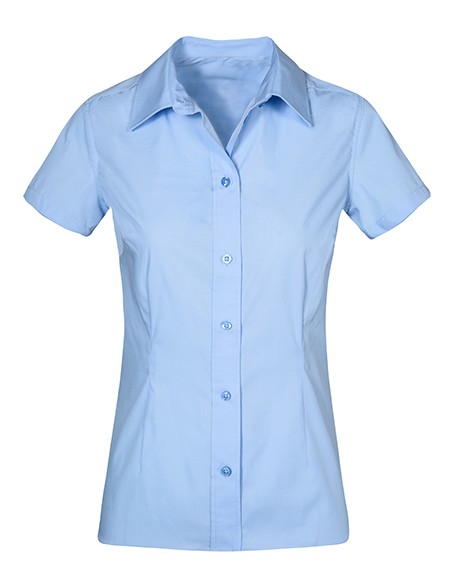 P-6305-Womens Poplin Shirt Short Sleeve