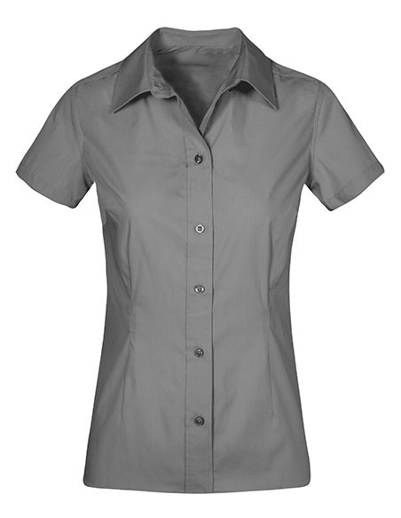P-6305-Womens Poplin Shirt Short Sleeve