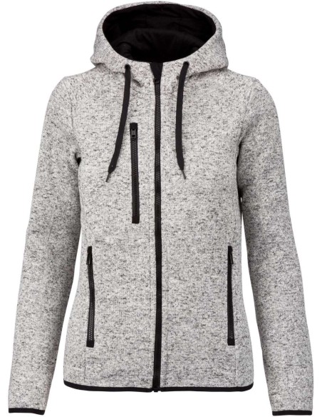 P-PA366-LADIES’ HEATHER HOODED JACKET
