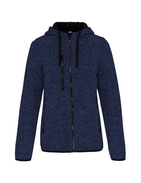 P-PA366-LADIES’ HEATHER HOODED JACKET