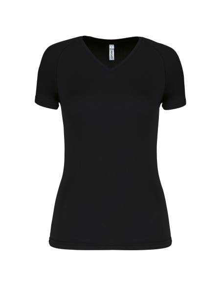 P-PA477-LADIES’ V-NECK SHORT SLEEVE SPORTS T-SHIRT