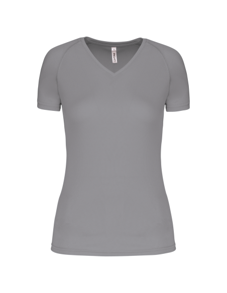 P-PA477-LADIES’ V-NECK SHORT SLEEVE SPORTS T-SHIRT