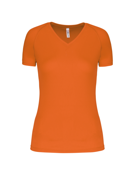 P-PA477-LADIES’ V-NECK SHORT SLEEVE SPORTS T-SHIRT