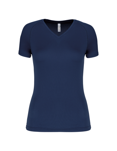 P-PA477-LADIES’ V-NECK SHORT SLEEVE SPORTS T-SHIRT