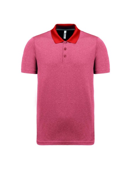 P-PA496-ADULT SHORT-SLEEVED MARL POLO SHIRT