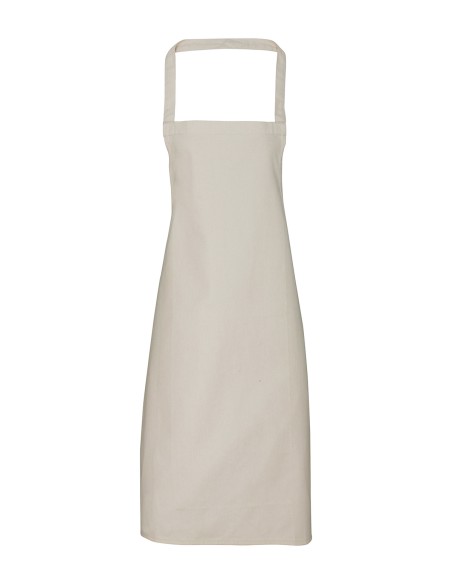 P-PR102-Organic Cotton Bib Apron (No Pocket)