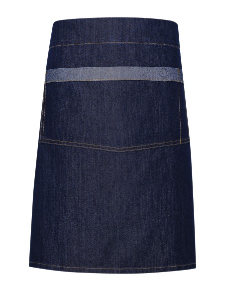 P-PR128-Domain Contrast Denim Waist Apron