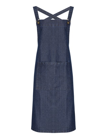 P-PR129-Cross Back Barista Bib Apron