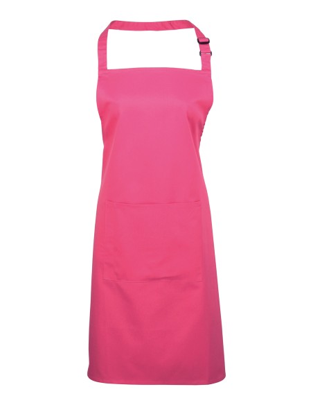 P-PR154-Colours Collection Bib Apron With Pocket