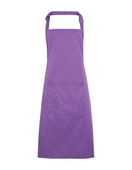 P-PR154-Colours Collection Bib Apron With Pocket
