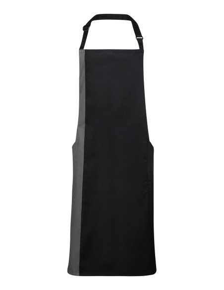 P-PR162-Colours Collection Contrast Bib Apron