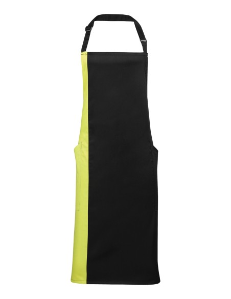 P-PR162-Colours Collection Contrast Bib Apron