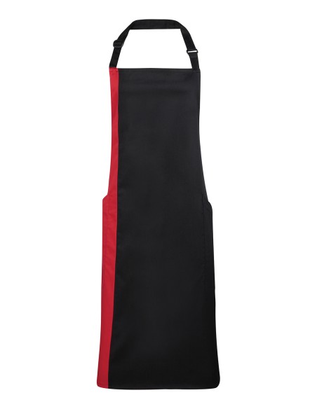 P-PR162-Colours Collection Contrast Bib Apron