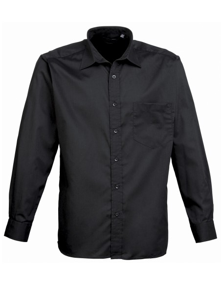 P-PR200-Mens Poplin Long Sleeve Shirt