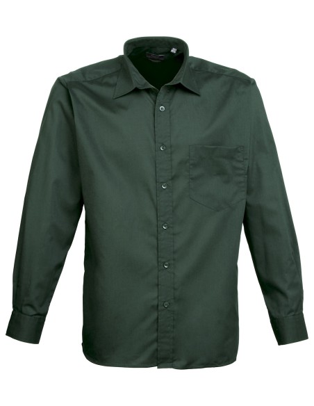 P-PR200-Mens Poplin Long Sleeve Shirt