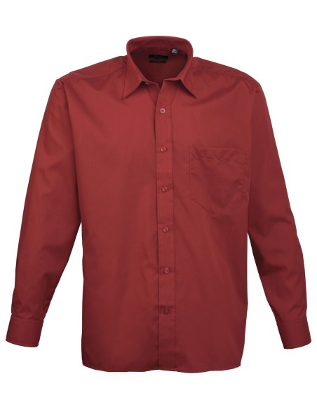 P-PR200-Mens Poplin Long Sleeve Shirt