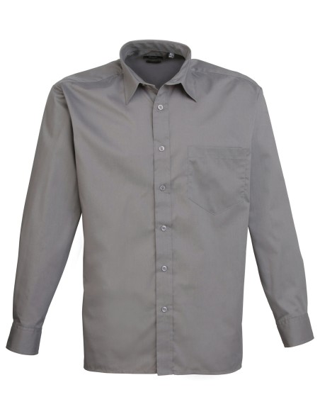 P-PR200-Mens Poplin Long Sleeve Shirt