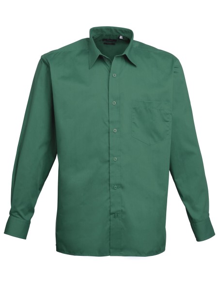 P-PR200-Mens Poplin Long Sleeve Shirt